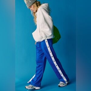 NWOT! Free People FP Movement Sport Tearaway Pants 90s Y2K Athletic Blue Large